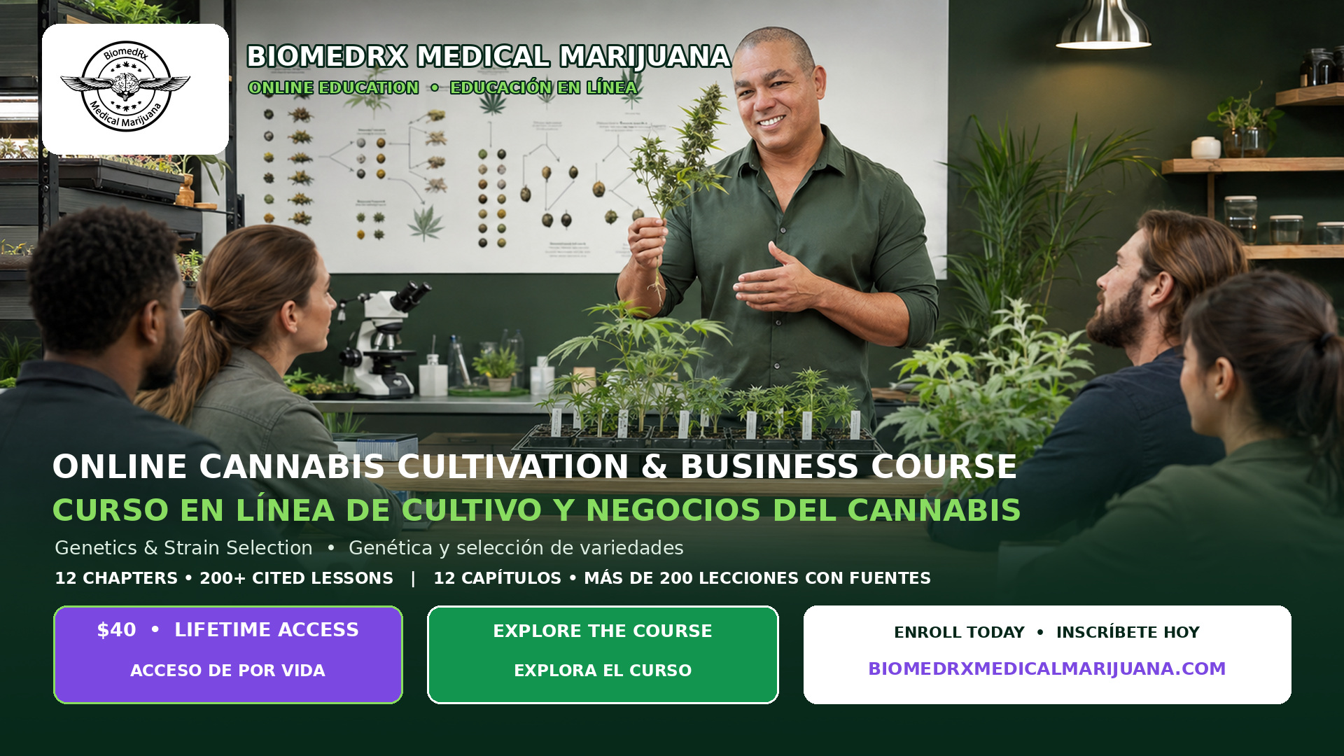 BiomedRx Medical Marijuana — Online Cannabis Cultivation & Business Course